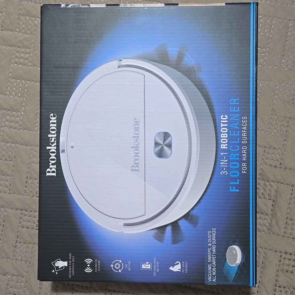 New in Box Brookstone 3 in 1 Robotic Floor Cleaner